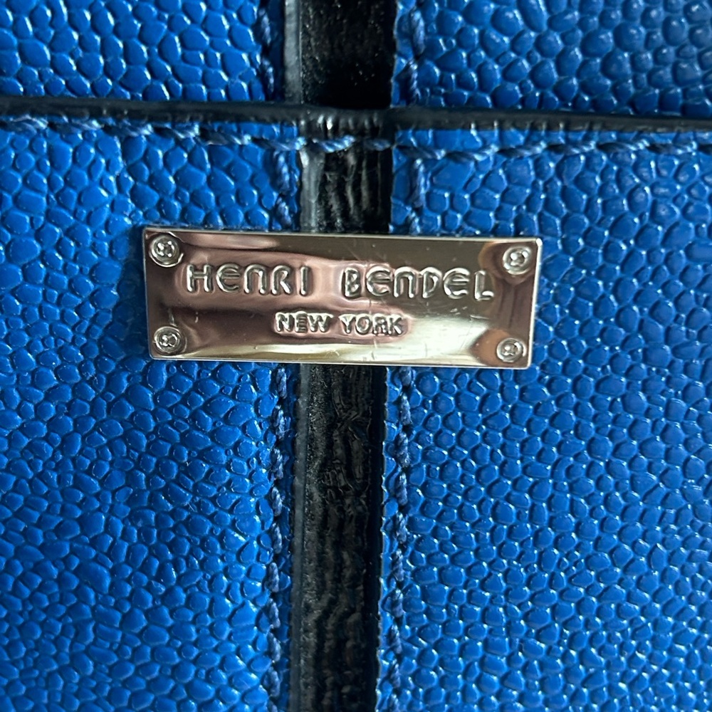 henri bendel Electric Blue Leather Satchel with Strap - Picture 4 of 7